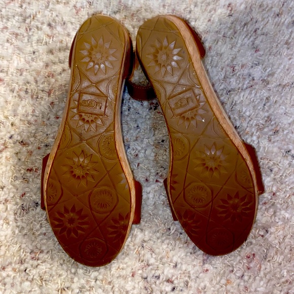 UGG Leather Sandal NEW Cork Heel - Picture 3 of 4